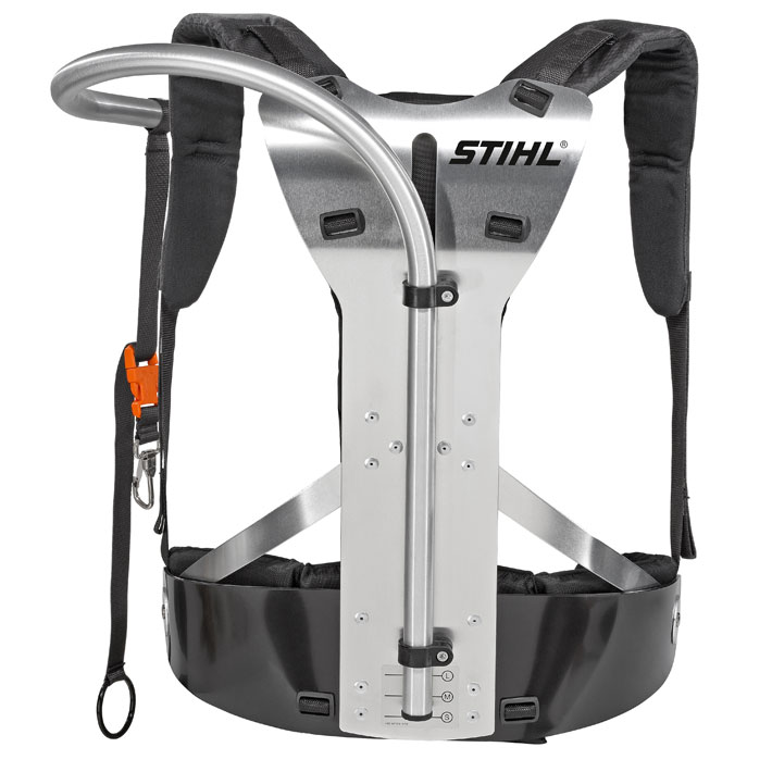 Super harness for long reach hedge trimmers