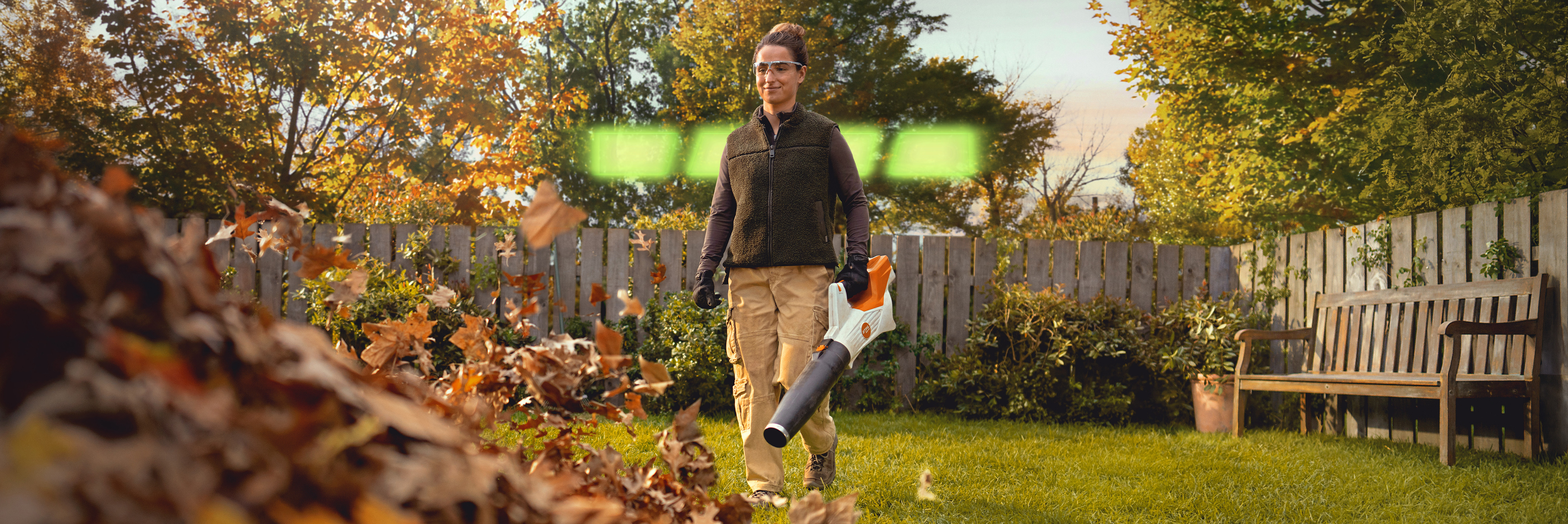 STIHL ALLPROSUMER man with BGA leaf blower