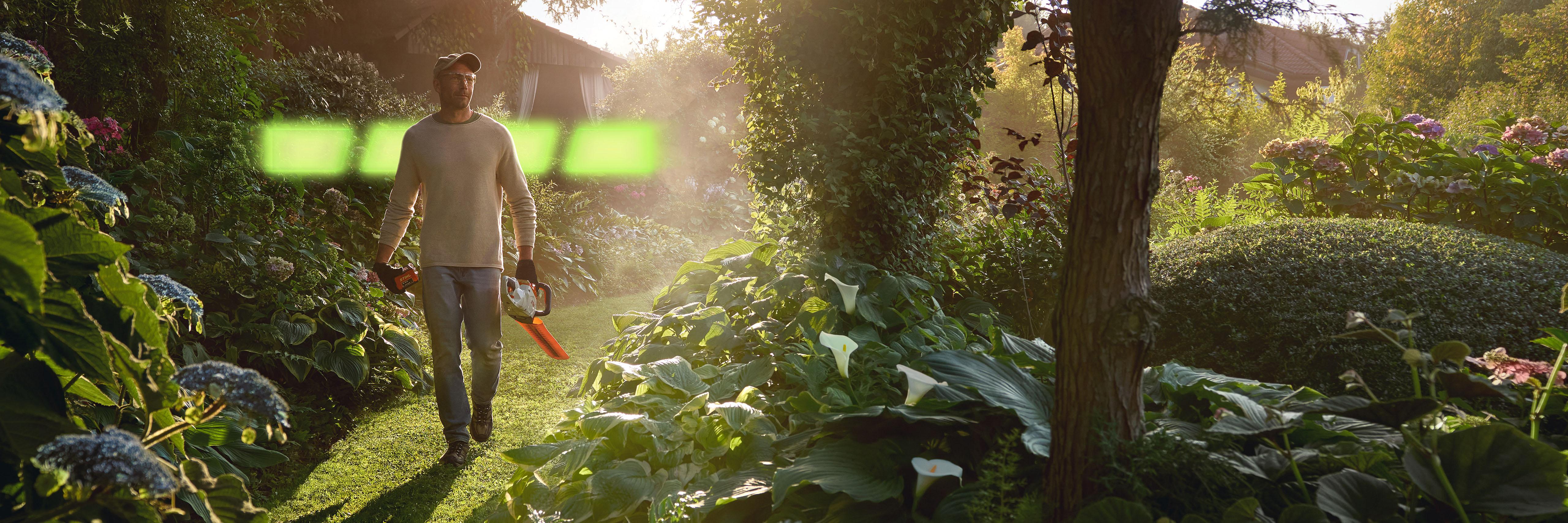 STIHL ALLPROSUMER man with HSA 60 hedge trimmer