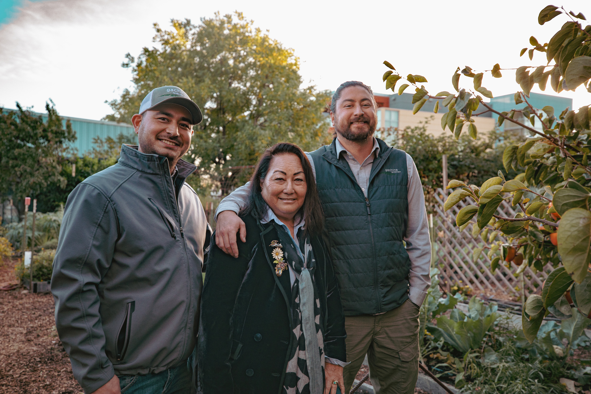 Jaclyn Ishimaru-Gachina Managing Director of Gachina Landscape Management with her sons Michael Gachina