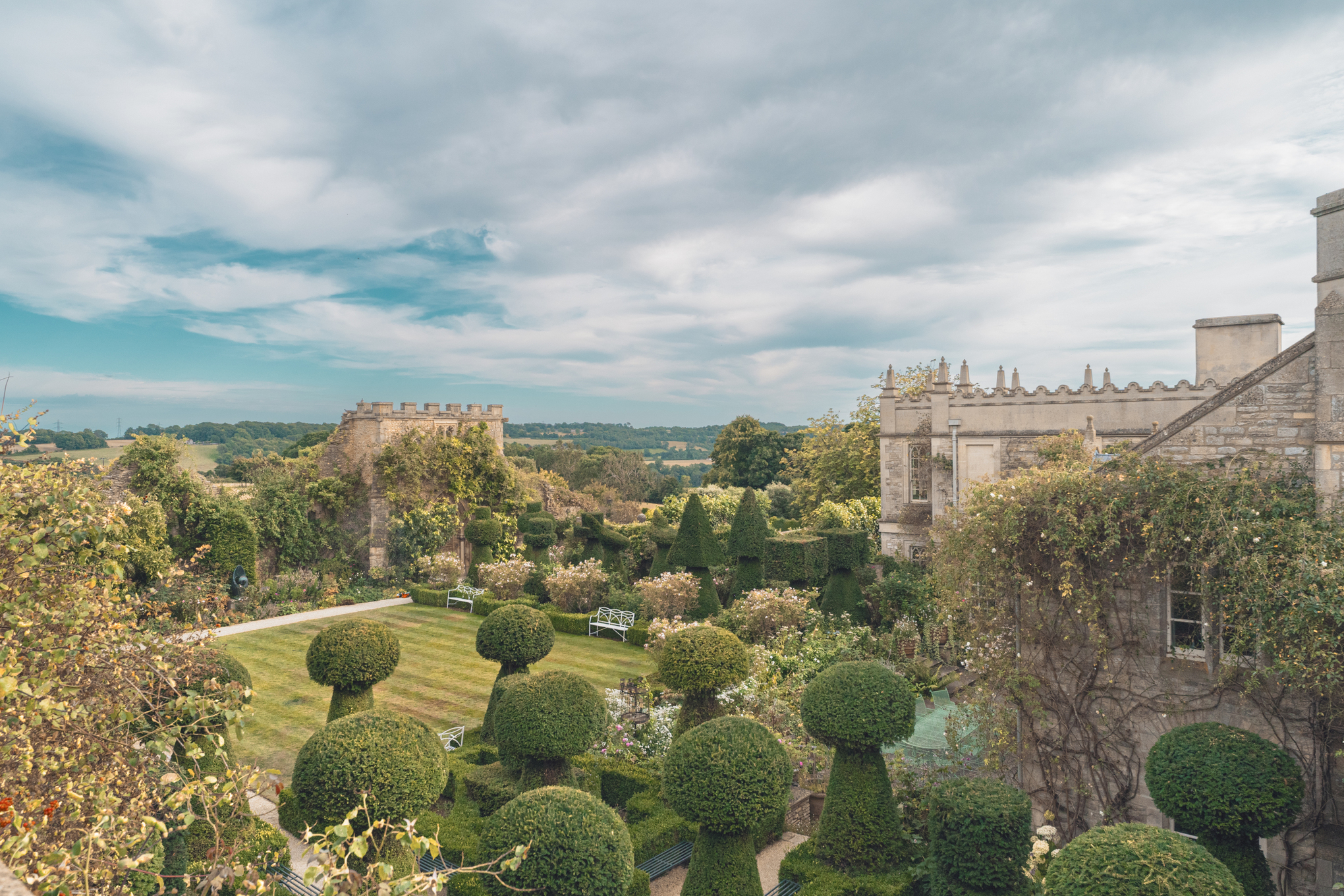 A bird's-eye view of Euridge Manor gardens