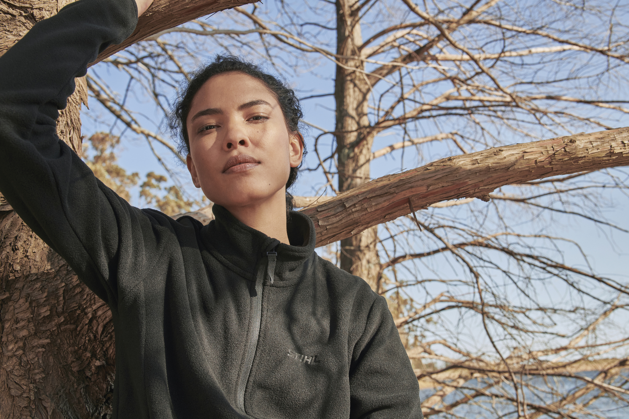 Black STIHL fleece jacket