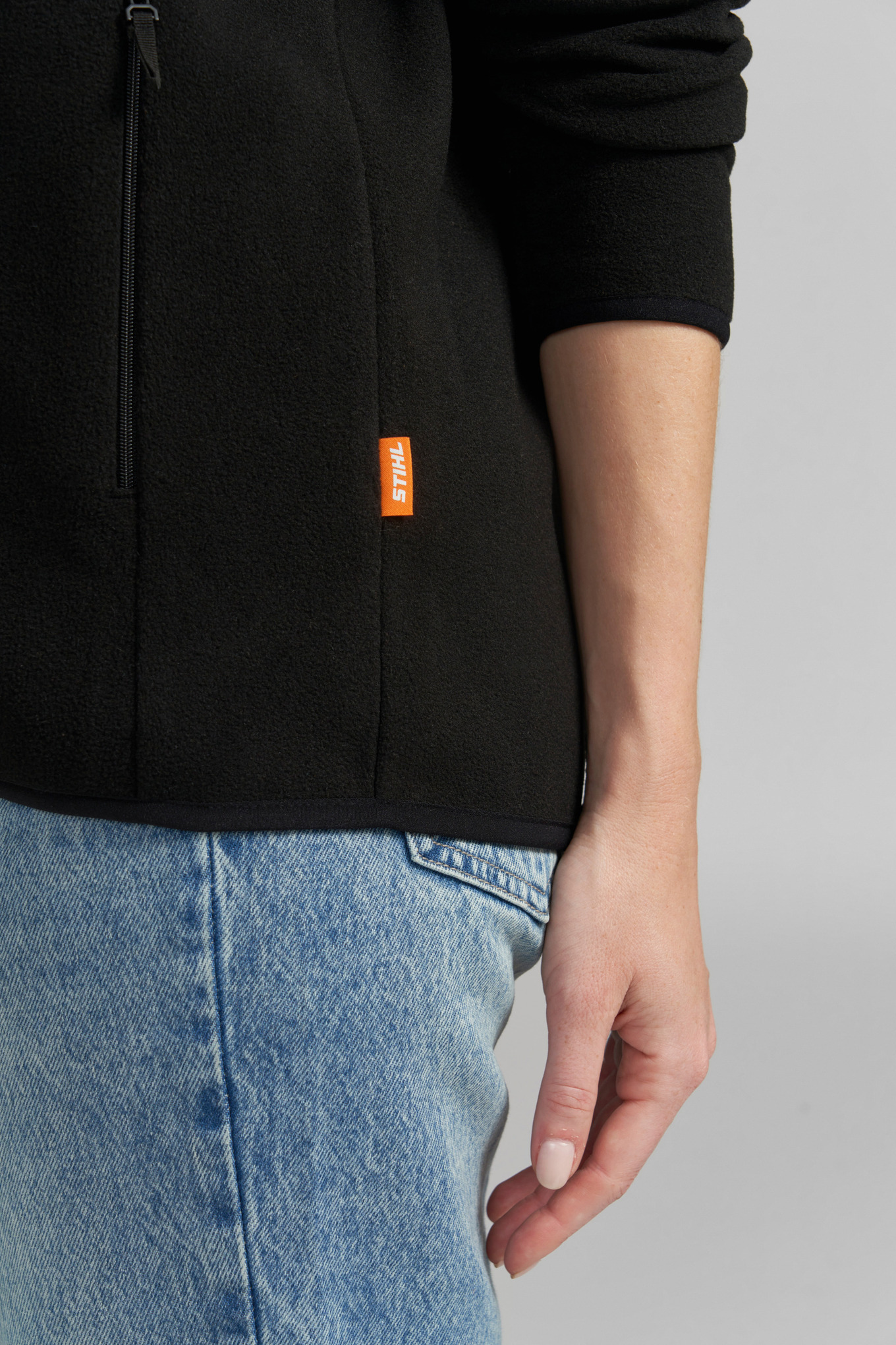 Black STIHL fleece jacket
