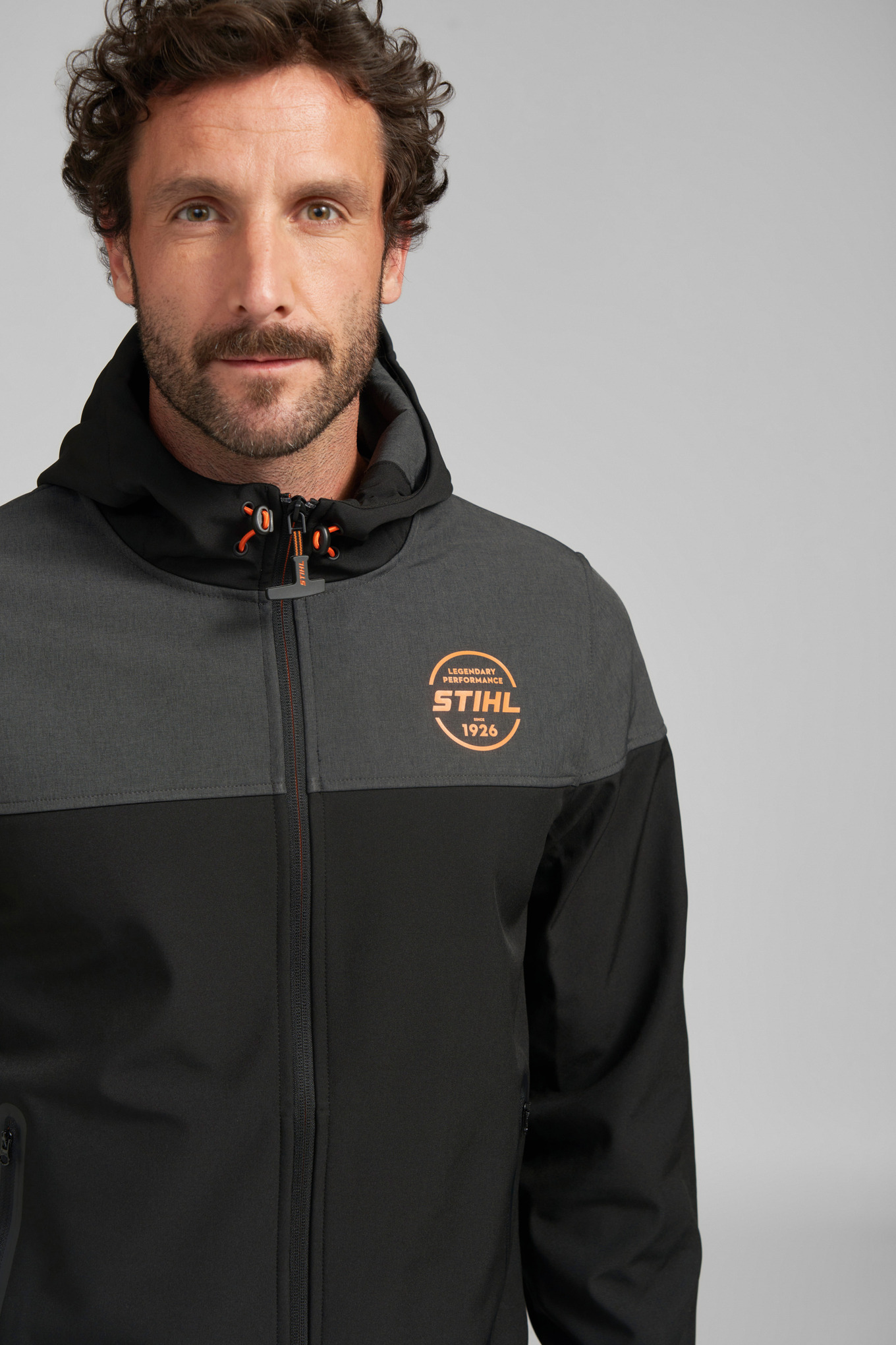Logo circle soft-shell jacket