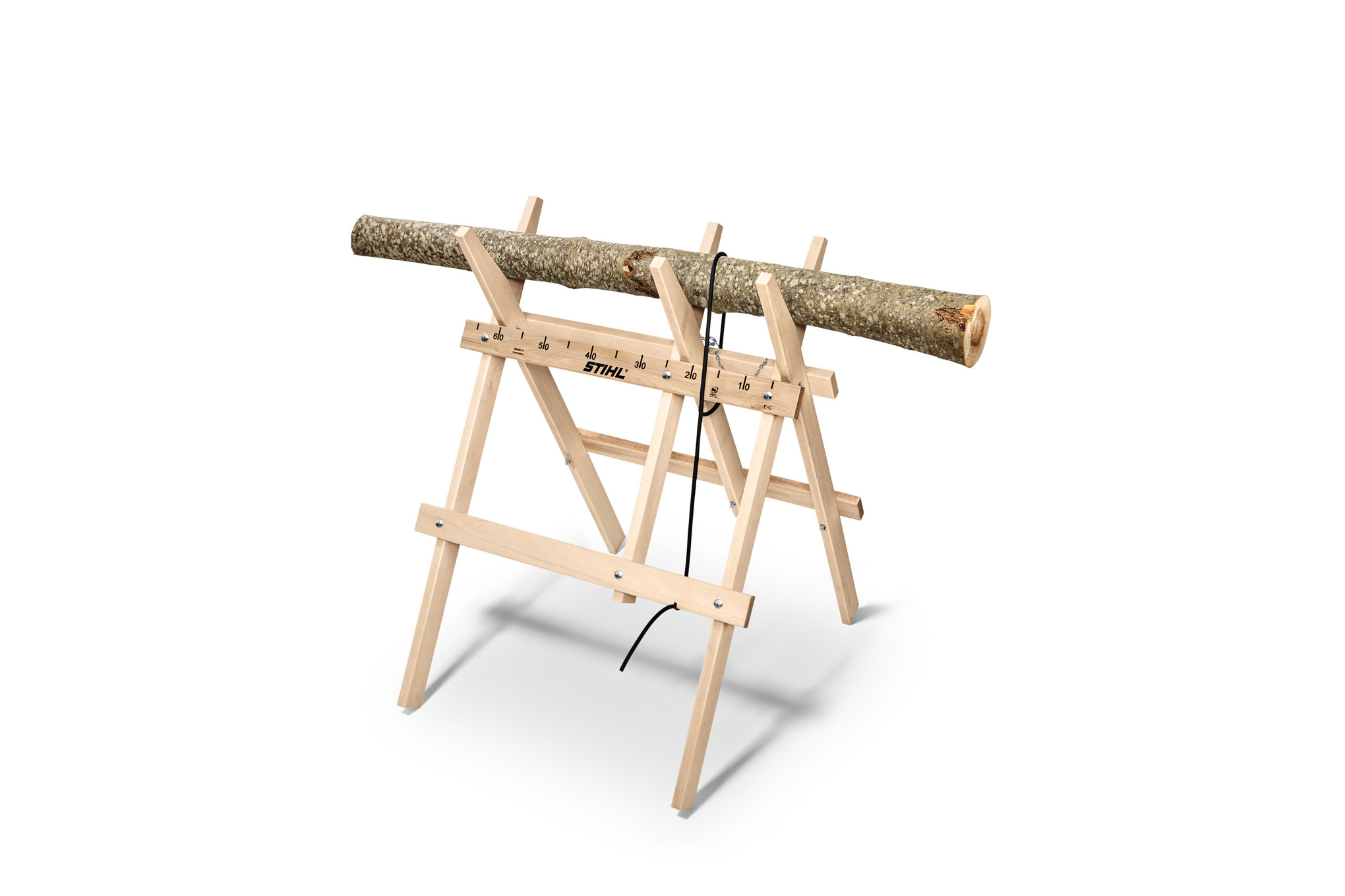 Wooden sawhorse