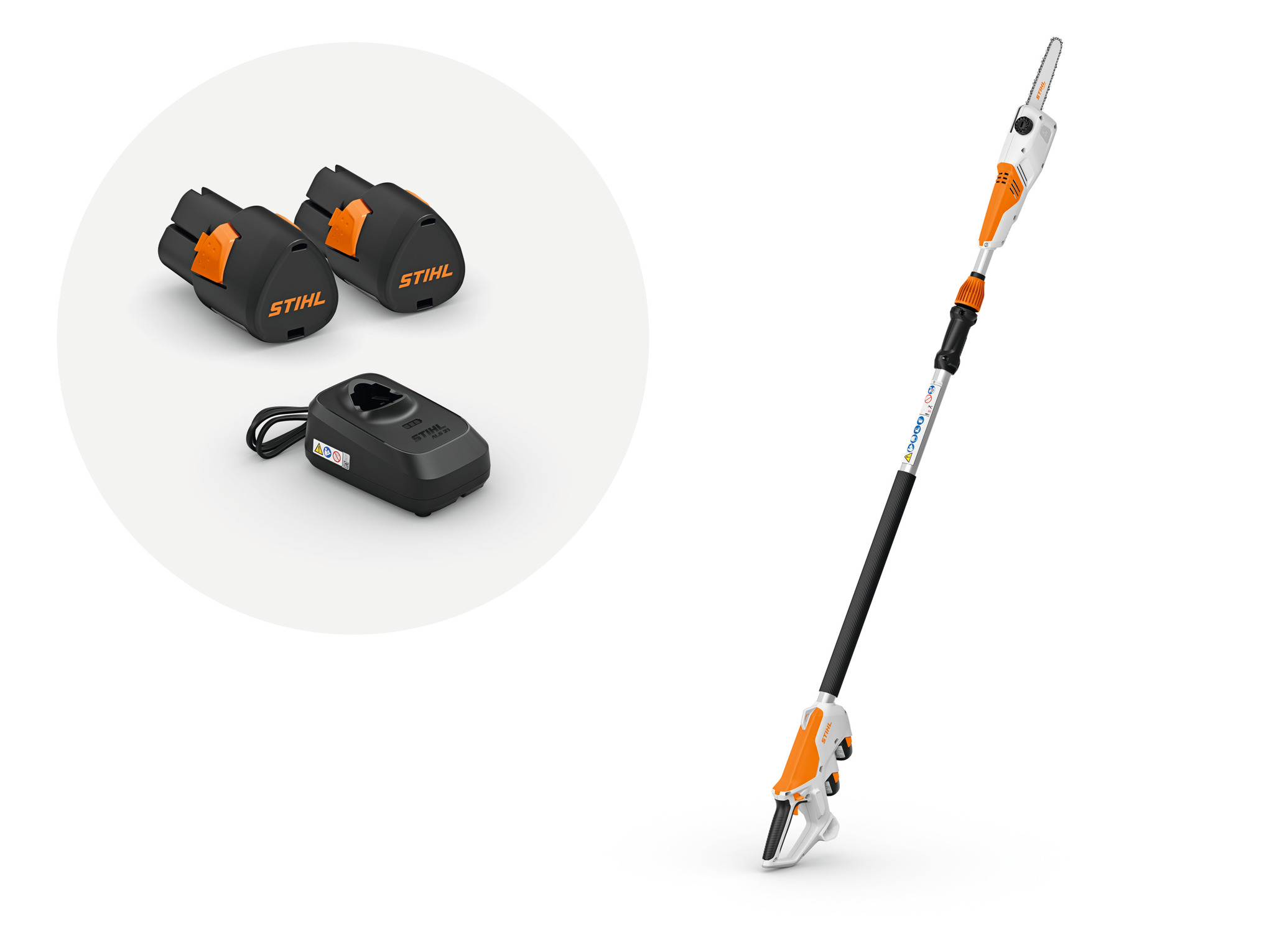 HTA 30 Cordless Pole Pruner with 2x AS 2 batteries and ALS 31 charger