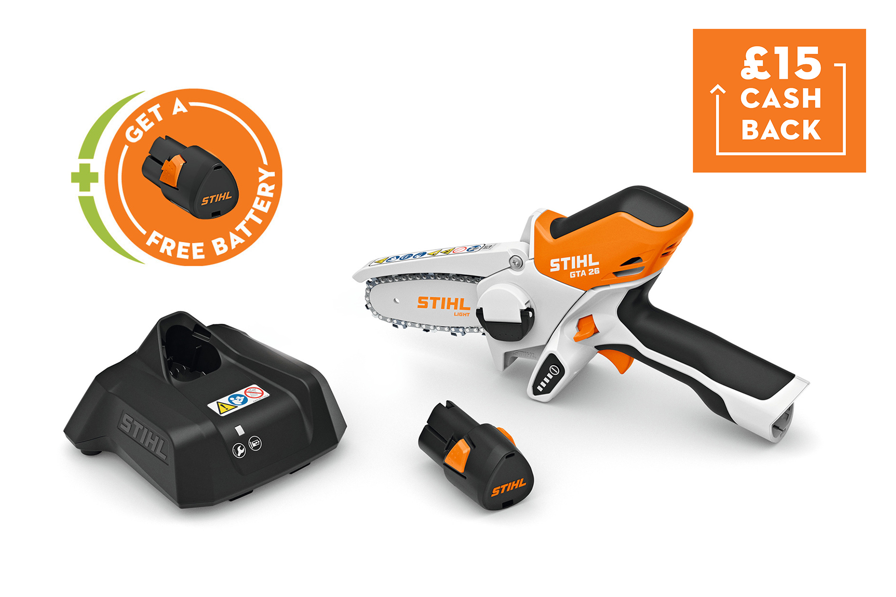 GTA 26 Cordless Garden Pruner with AS 2 battery and AL 1 charger