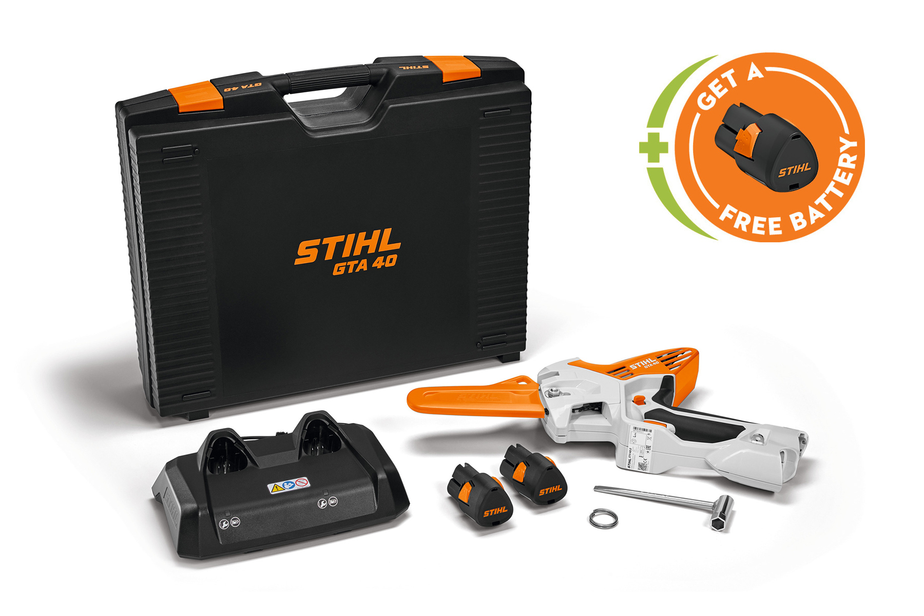 GTA 40 Cordless Pruner with 2x AS 2 battery and AL 5-2 charger