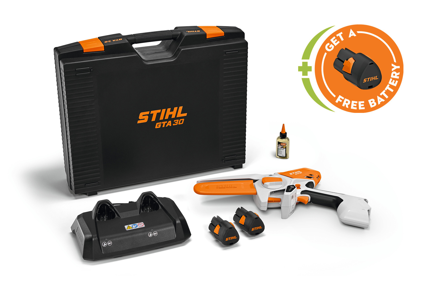 GTA 30 Cordless Pruner with 2x AS 2 battery and AL 5-2 charger