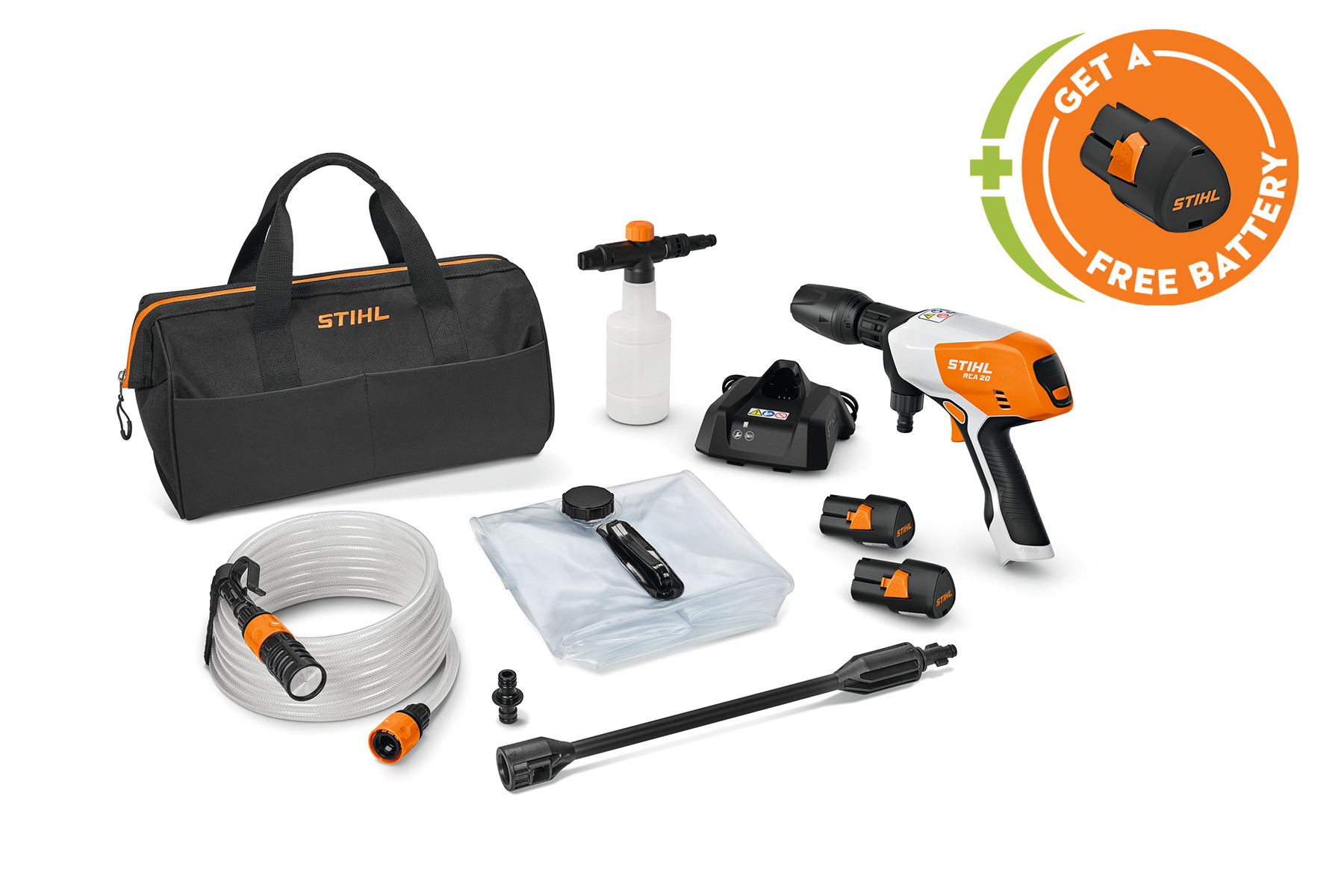 RCA 20 Cordless Handheld Pressure Washer with battery & charger