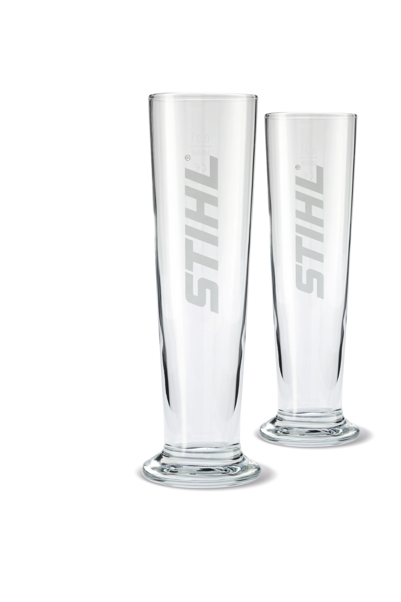 Set of two beer glasses