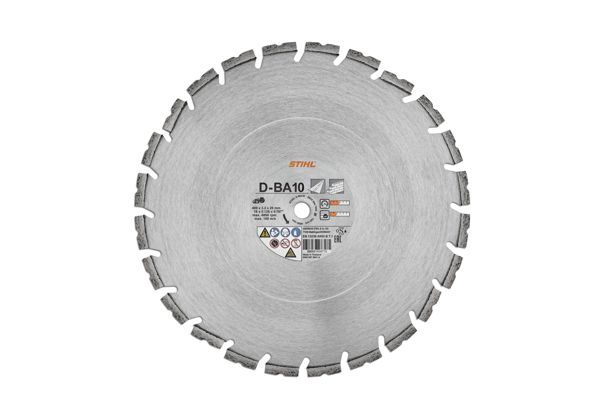 STIHL D-BA90 DIAMOND BLADE, 14″, 20 MM, PREMIUM, CONCRETE & ASPHALT, 0835 094 8013 » Saw King- Delray Beach