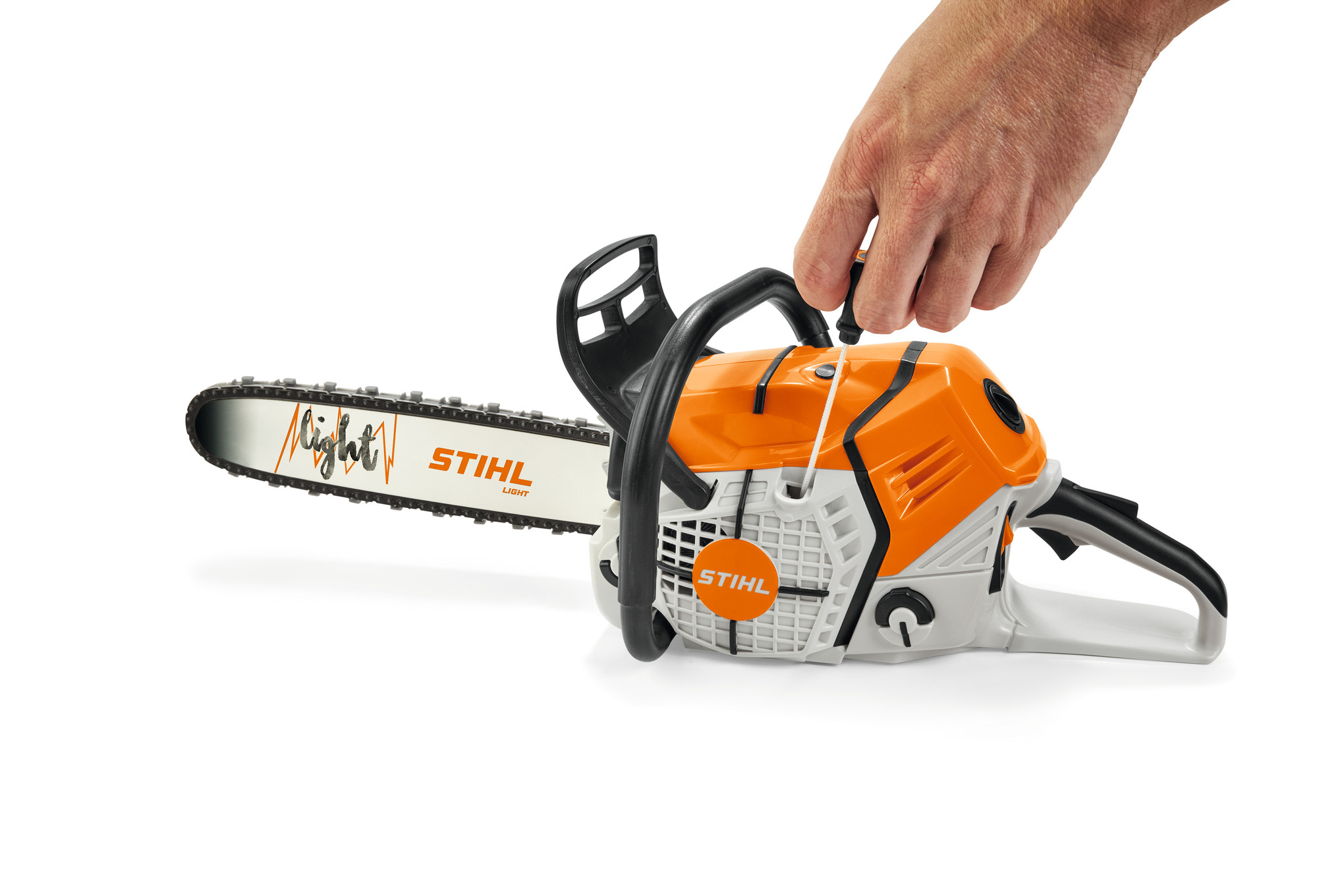 Children's battery-operated MS 500i toy chainsaw