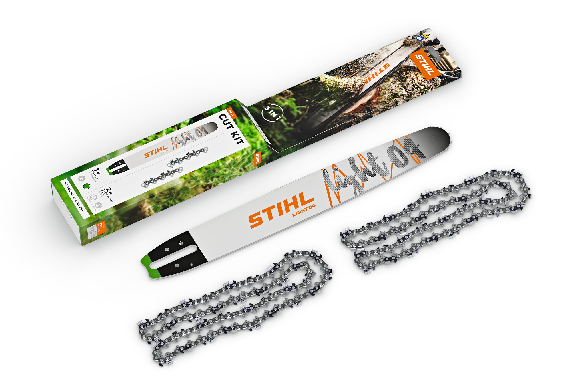 Guide-chaîne Light 04 TIMBERSPORTS® STIHL pour MS 261, MS 271, MSA 300