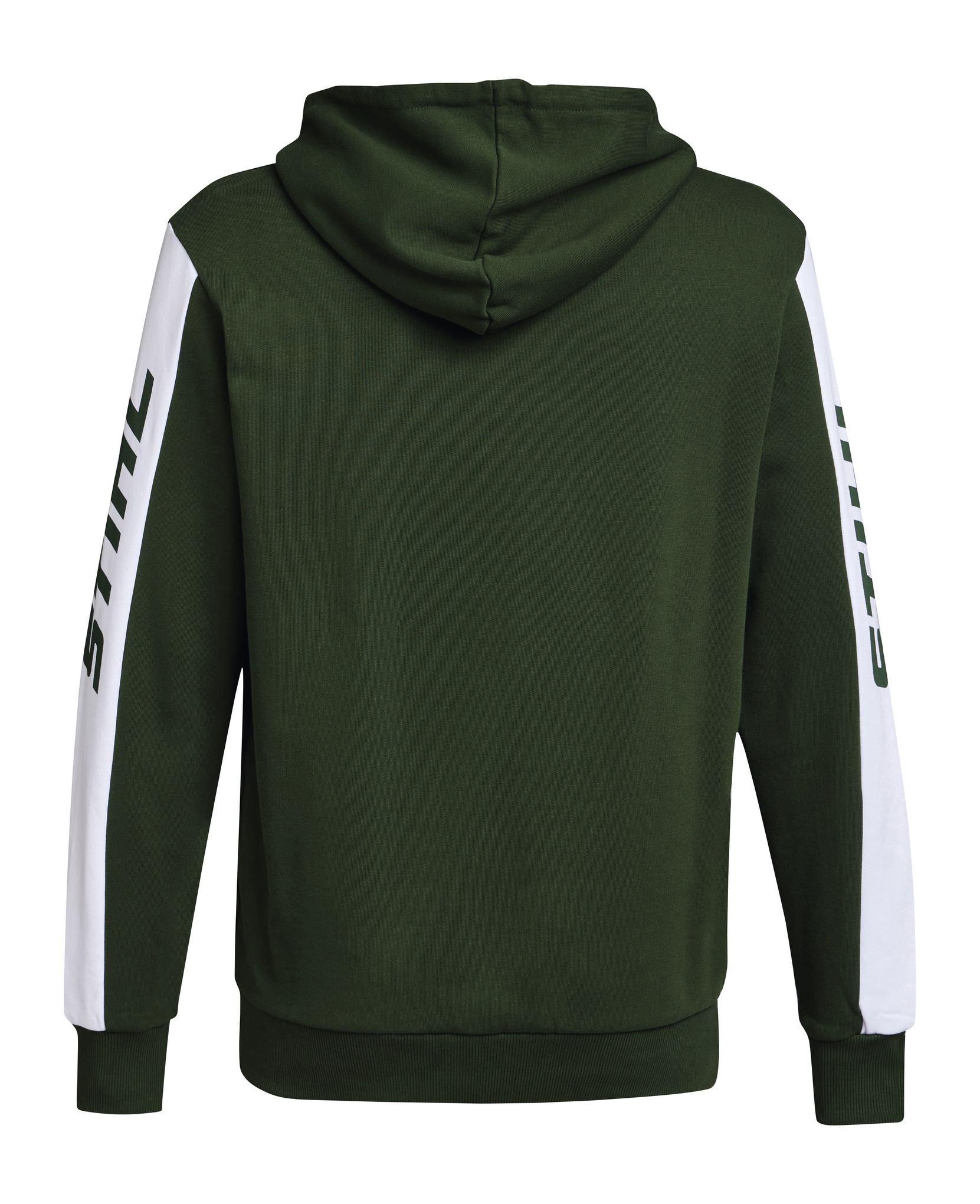 STIHL green colourblock hoodie