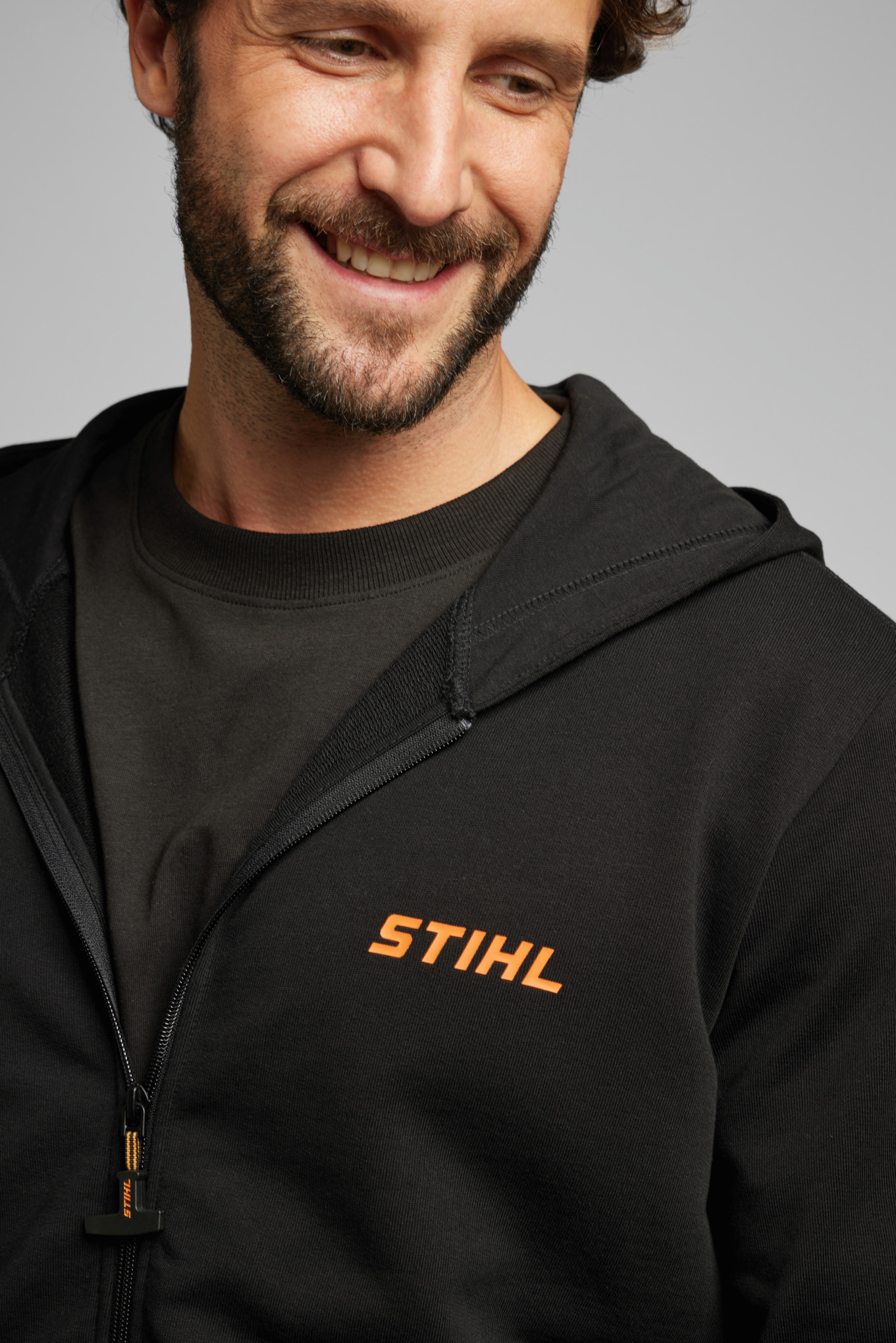STIHL logo hoodie jacket - black
