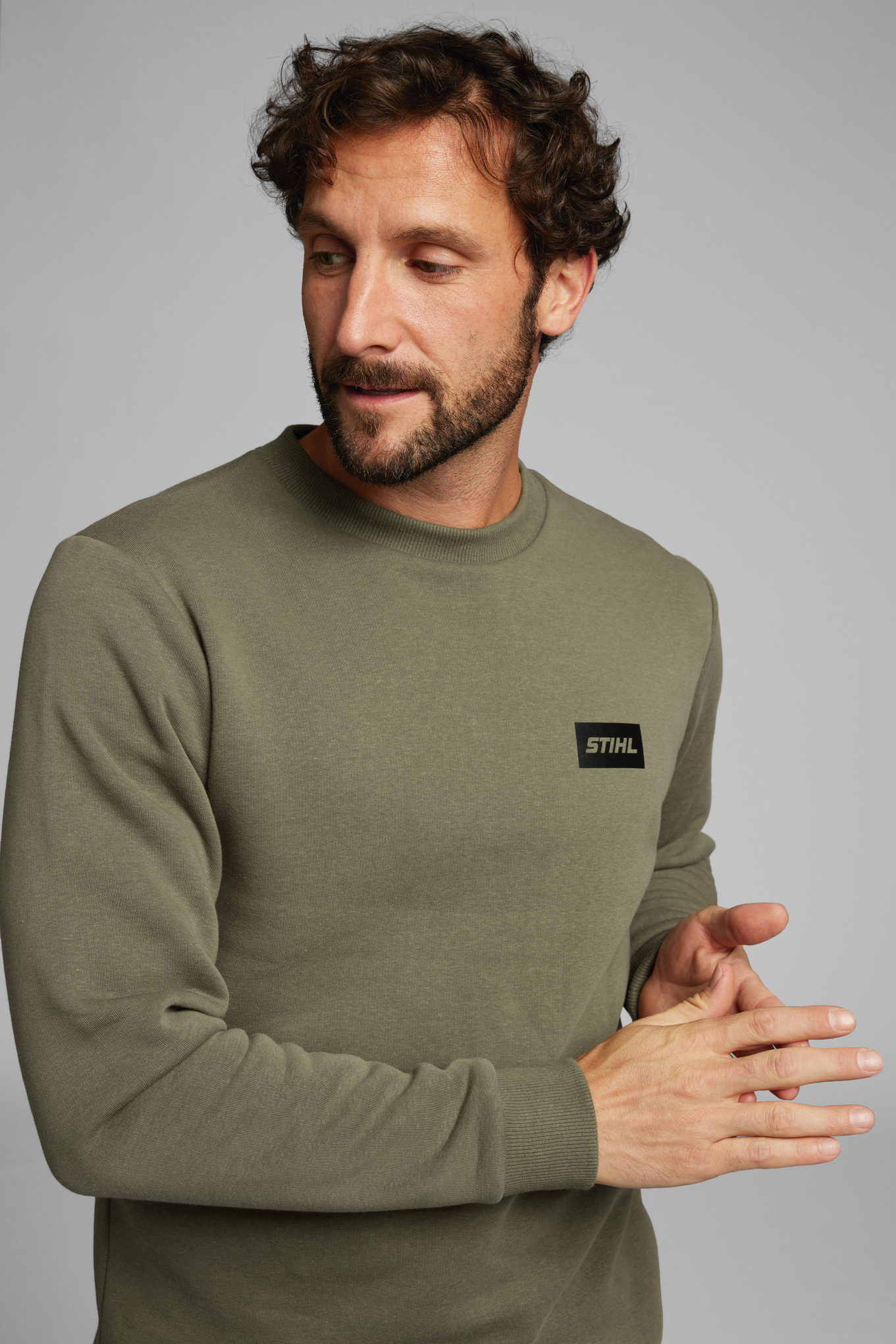 STIHL logo sweatshirt - olive green