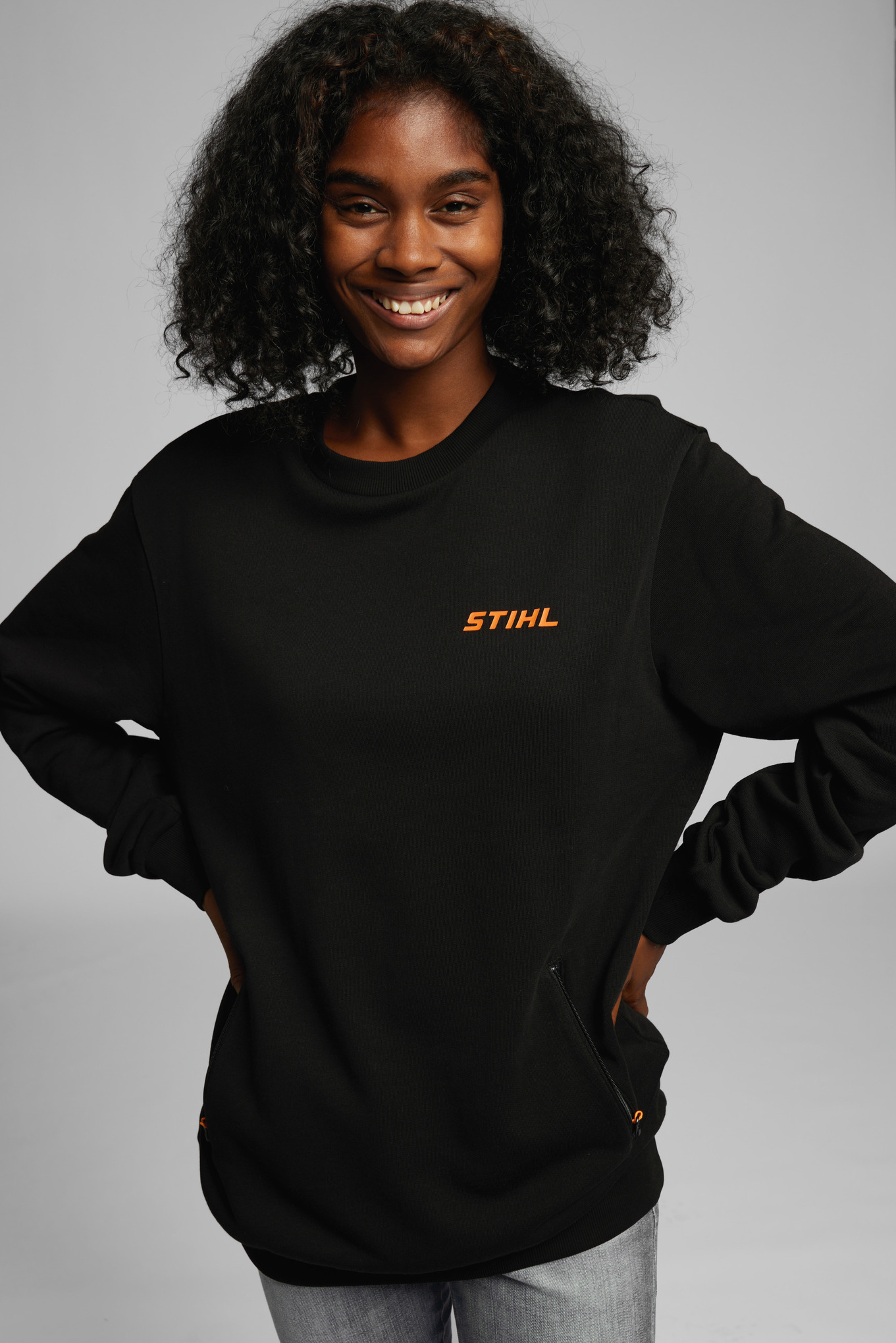 STIHL logo sweatshirt with zip-pockets