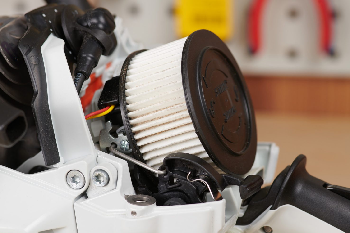 STIHL air filter close-up for enhanced engine protection