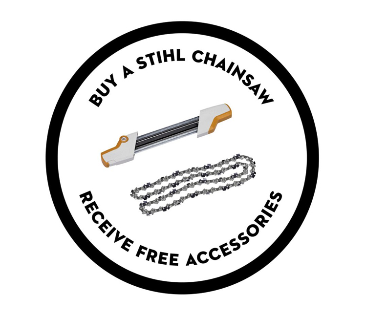 Buy a STIHL chainsaw today and get free STIHL accessories