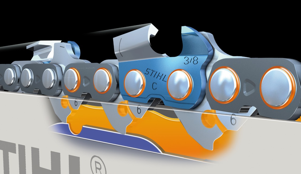 Graphic of the STIHL Oilomatic system
