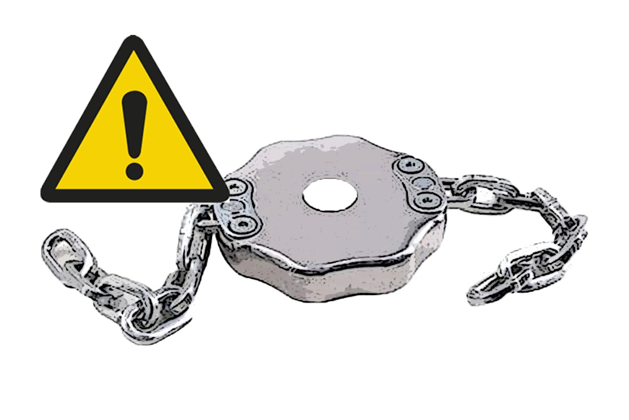 Warning about multi-part cutting attachments